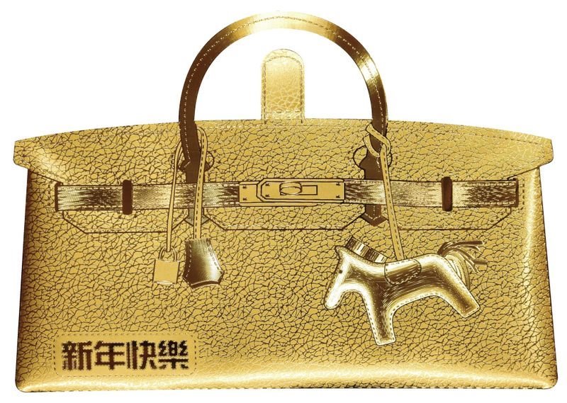 箔金包-皮革紋